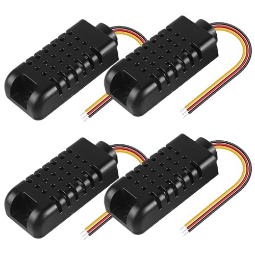 4PCS Kapazitive Digital Temperatur und Luftfeuchtigkeit Sensor Kompatibel mit DHT21, Temperatur Feuchtigkeitssensormodul Schwarz Temperatursensor für Luftfeuchtigkeitsregler Prüfgeräte von BAIFULAI