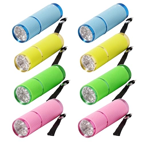 8 Stück Mini Taschenlampe Kinder: Wasserdicht LED Kindertaschenlampe mit 9 LED,mit Lanyard und 24 AAA Batterien, Kinder Taschenlampe für Camping Outdoor Wandern Notfälle 8 Stück Mini Taschenlampe Kinder: Wasserdicht LED Kindertaschenlampe mit 9 LED,mit Lanyard und 24 AAA Batterien, Kinder Taschenlampe für Camping Outdoor Wandern Notfälle von BAIFULAI