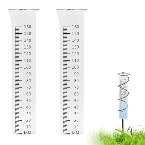BAIFULAI 2 Stück Regenmesser Frostsicher, Regenmesser Ersatzglas für 1-160 mm Messungen, Regenmesser Glas, Rain Gauge, trichterförmige Regenmessgeräte für Gartenwasseranzeige im Freien für Regen BAIFULAI 2 Stück Regenmesser Frostsicher, Regenmesser Ersatzglas für 1-160 mm Messungen, Regenmesser Glas, Rain Gauge, trichterförmige Regenmessgeräte für Gartenwasseranzeige im Freien für Regen von BAIFULAI