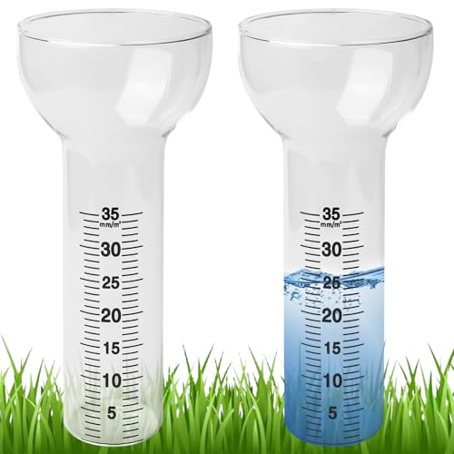 BAIFULAI 2 Stück Regenmesser Frostsicher, Regenmesser Ersatzglas für 1-35 mm Messungen, Regenmesser Glas, Rain Gauge, trichterförmige Regenmessgeräte für Gartenwasseranzeige im Freien für Regen BAIFULAI 2 Stück Regenmesser Frostsicher, Regenmesser Ersatzglas für 1-35 mm Messungen, Regenmesser Glas, Rain Gauge, trichterförmige Regenmessgeräte für Gartenwasseranzeige im Freien für Regen von BAIFULAI