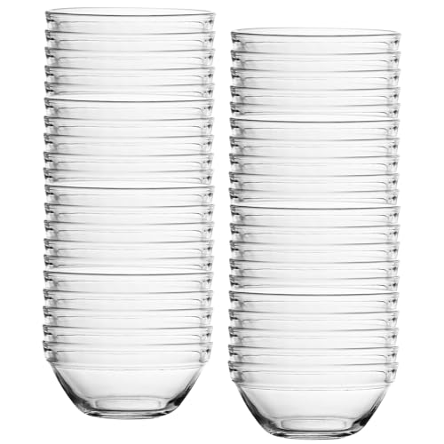 BAIFULAI 20 Stück Dipschalen Set, 7.5cm Kleine Glasschälchen, 75ml Dip Schälchen, Runde Glasschale, Mini Dip Schälchen, Kleine Dip Schälchen Set, Snackschalen & Dipschalen für Dressings, Vorspeisen von BAIFULAI