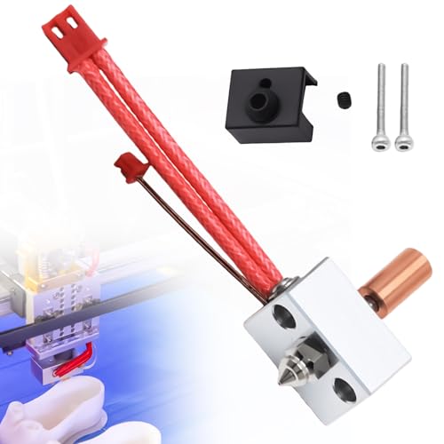 BAIFULAI Ender 3 S1 Sprite Extruder Hotend Heater Block Kit, 300℃ Titanium Heatbreak Upgrades High Temperature Plated Copper Nozzle für Ender 3 S CR-10 Smart Pro Sermoon V1 Sermoon V1 Pro 3d-Drucker von BAIFULAI