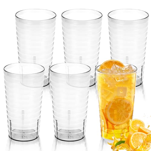 BAIFULAI Glas Teegläser 260ml, 6er Set Stapelbare Camping glas Trinkgläser aus Bruchfest Acryl Weiß transparente Becher Gläser für Familie Restaurant Party BAIFULAI Glas Teegläser 260ml, 6er Set Stapelbare Camping glas Trinkgläser aus Bruchfest Acryl Weiß transparente Becher Gläser für Familie Restaurant Party von BAIFULAI
