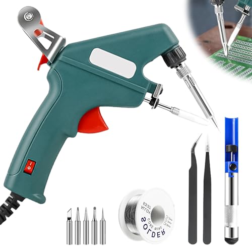 BAIFULAI Lötpistole kit, 60W Lötpistole Einhandbedienung Schweißwerkzeug, Lötkolben-Set mit Zinndraht, Lötzinnsauger, Pinzetten, Lötkolbenspitzen, Löt set für Elektronik und Reparatur-220V BAIFULAI Lötpistole kit, 60W Lötpistole Einhandbedienung Schweißwerkzeug, Lötkolben-Set mit Zinndraht, Lötzinnsauger, Pinzetten, Lötkolbenspitzen, Löt set für Elektronik und Reparatur-220V von BAIFULAI