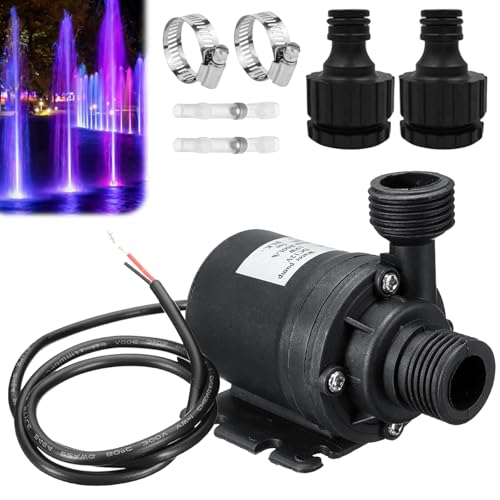 BAIFULAI Wasserpumpe Brushless, DC 12V 800L/H 5M Tauchwasserpumpe Bürstenlose Tauchpumpe Keramik Pumpenkern Mini Wasserpumpe Amphibienpumpe für Aquarium Brunnenpool Teich von BAIFULAI
