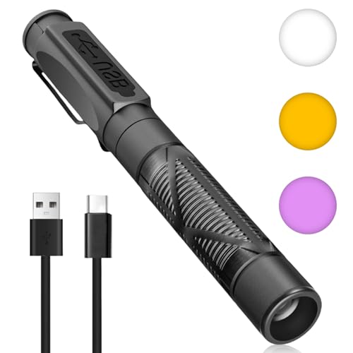 Diagnostikleuchte Pupillenleuchte, 3-Farben-Licht, Wiederaufladbare USB, Tragbare LED Stiftlampe mit Taschenclip Pupillenleuchte Rettungsdienst für Krankenschwestern, Studenten, Ärzte Diagnostikleuchte Pupillenleuchte, 3-Farben-Licht, Wiederaufladbare USB, Tragbare LED Stiftlampe mit Taschenclip Pupillenleuchte Rettungsdienst für Krankenschwestern, Studenten, Ärzte von BAIFULAI