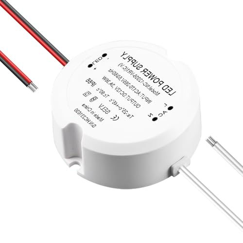 LED Trafo 12V 36W 3A, 230V auf 12V Netzteil, Mini Ring Treiber, Wasserdichtes IP66 Driver Für Beleuchtung im Innen und Außenbereich von BAIFULAI
