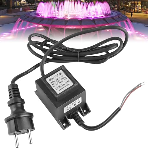 LED Trafo 24V Netzteil AC 15W, Wasserdicht Trafo 220V auf 24V Außen Stecker Netzteil Transformator für LED-Beleuchtung und Teichpumpen von BAIFULAI