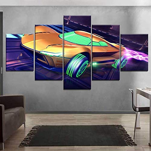 BAIOKAISHUII Leinwand Malerei Wandkunst Rocket League Spiel Auto Poster Kreative Inneneinrichtung Moderne Drucke Bilder für Wohnzimmer-Rahmenlos von BAIOKAISHUII