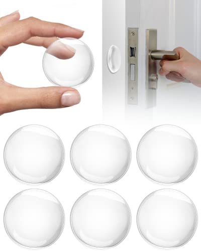 BAIPOK Türstopper Wand - 6er Set Türklinkenpuffer(Transparent), Gummipuffer Selbstklebend, für Türklinkenpuffer, Wandschutz, Wandschrankschutz, 40mm Durchmesser von BAIPOK