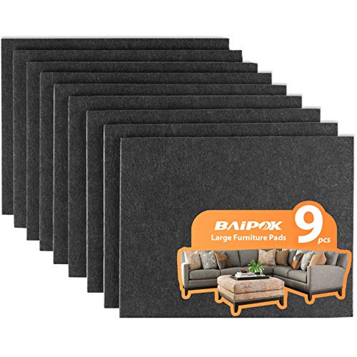 Filzgleiter Selbstklebend Schwarz - 9 Stück Set Groß Premium Möbelgleiter - Für Stühle Bodengleiter Möbelschoner - Können in Jede Form Geschnitten Werden Filzgleiter Selbstklebend Schwarz - 9 Stück Set Groß Premium Möbelgleiter - Für Stühle Bodengleiter Möbelschoner - Können in Jede Form Geschnitten Werden von BAIPOK
