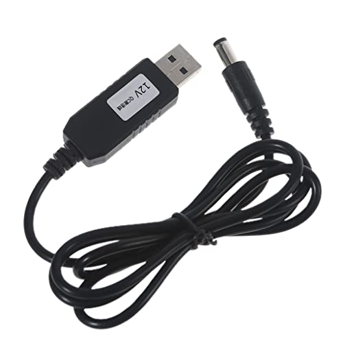BAIRU QC3.0 USB auf 9 V, 12 V, 1,5 A, 5,5 x 2,1 mm Step Up Line Konverterkabel, für WiFi Dash-Cam von BAIRU