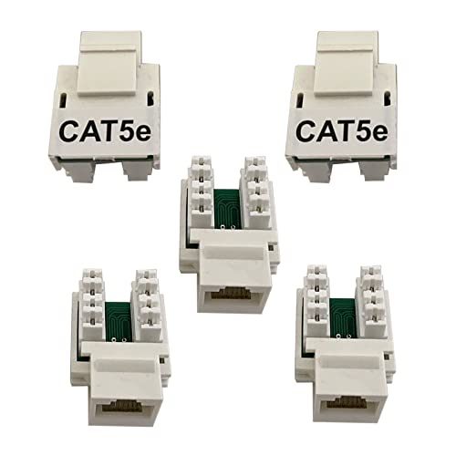 BAIRU RJ45-Koppler Geschirmter Inline Adapter 5 Stück Ethernet Kabelverlängerung Ethernet Koppler Anschluss Für Cat5e Kabel Cat5e Keystone Wandplatte von BAIRU