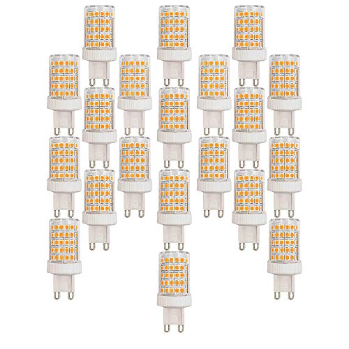 20 Packungen G9 LED-Glühbirne, 10 W (Ersatz der G9 100 W Halogenlampe) Keramiksockel Nicht Dimmbar 3000K Warmweiß 1000LM Haushaltsbeleuchtung mit 360 ° Abstrahlwinkel von BAISHICHENG