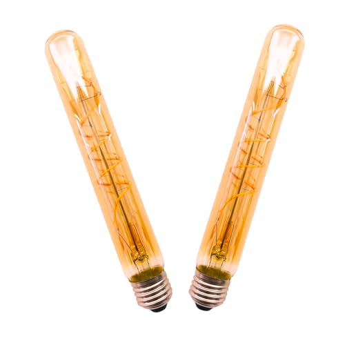 BAISHICHENG 2 Packungen T30 225mm Lange Röhren LED Lampe Edison Retro Vintage Dekorative Röhren Glühbirnen 7W(70W Halogenlampe Ersetzen) E27 Filament LED Lampen Warmweiß 2700K AC220-240V von BAISHICHENG