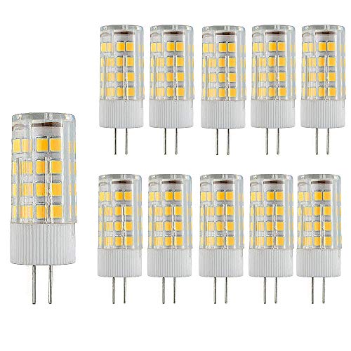 BAISHICHENG G4 LED Lampen 3W (Entspricht 30W Halogen)3000K Nicht Dimmbare Maisbirnen,Warmweiß 360° Abstrahlwinkel 10 Packungen G4 Bi-Pin Energiesparende LED Glühbirne von BAISHICHENG