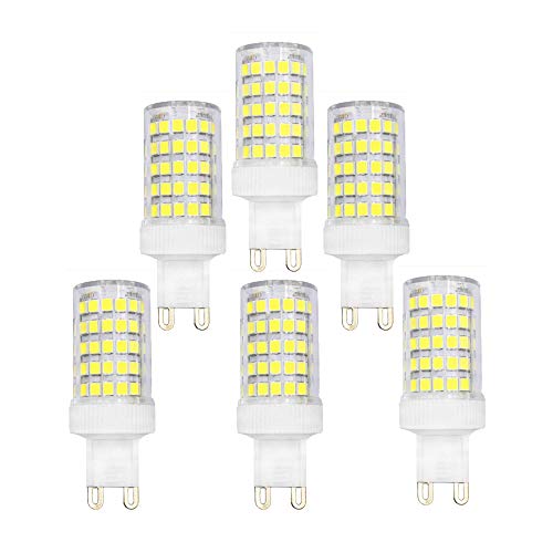 BAISHICHENG G9 10W Keramiksockel LED Glühbirne(Ersatz der G9 100W Halogenlampe) Nicht Dimmbare Glühlampe 6000K Kaltes Weiß 1000LM Beleuchtung 6 Packungen von BAISHICHENG