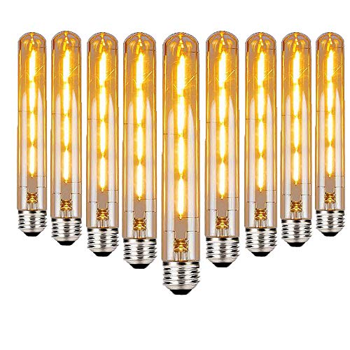 T30 E27 Filament LED-Lampen Warmweiß 2700K, 225 mm lange Röhren-LED-Lampen Edison Retro Vintage dekorative Röhren-Glühbirnen E27 4W (40 W Schrauben-Halogenlampe ersetzen)10 Packungen von BAISHICHENG