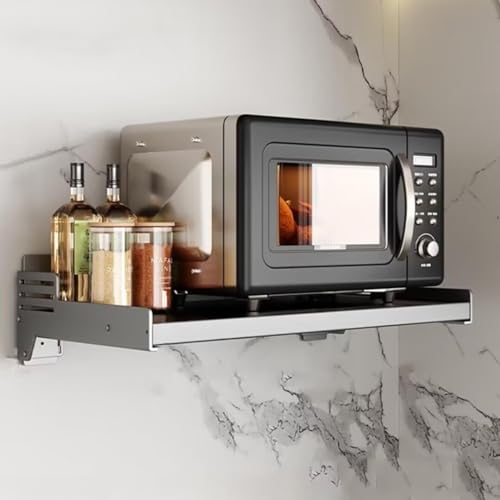 BAISHIXIONG Mikrowellen Regal Carbon Stahl Wandmontage, Mikrowellen Regal Hängend, Küche Mikrowellenhalterung Wand, Microwave Shelf, Halterung zum Aufhängen von Regalen, 49 * 37 * 11,5 cm BAISHIXIONG Mikrowellen Regal Carbon Stahl Wandmontage, Mikrowellen Regal Hängend, Küche Mikrowellenhalterung Wand, Microwave Shelf, Halterung zum Aufhängen von Regalen, 49 * 37 * 11,5 cm von BAISHIXIONG