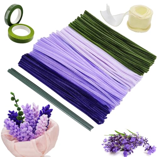Pfeifenreiniger Blumenset zum Basteln, 300pcs Pfeifenputzer zum Basteln Set 4 Farben, Blumenstrauß Pfeifenreiniger Set, Flexibel Verdickt Chenilledraht, mit Klebeband Blumendraht Band Bänder (B) Pfeifenreiniger Blumenset zum Basteln, 300pcs Pfeifenputzer zum Basteln Set 4 Farben, Blumenstrauß Pfeifenreiniger Set, Flexibel Verdickt Chenilledraht, mit Klebeband Blumendraht Band Bänder (B) von BAISHUWU