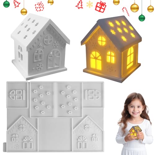Häuser Silikonform Weihnachten, Gießformen Häuser Set, 3D Silikonform Haus, Silikon Haus Giessform, Silikonform Haus Gips Zum Gießen, GießFormen Weihnachten für Bastelarbeiten, Gips, Kerzen Häuser Silikonform Weihnachten, Gießformen Häuser Set, 3D Silikonform Haus, Silikon Haus Giessform, Silikonform Haus Gips Zum Gießen, GießFormen Weihnachten für Bastelarbeiten, Gips, Kerzen von BAISHUWU