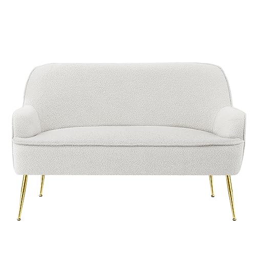 BAÏTA 2-Sitzer-Sofa, gerade, aus Frottee-Stoff, weiß, 128 x 71 x 81 cm von BAÏTA