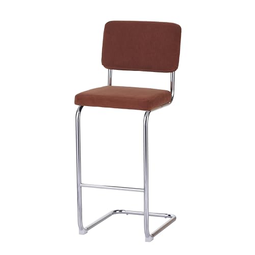 BAÏTA 2er Set Sitzhocker Jack aus Cord Terracotta mit Metallfüßen von BAÏTA