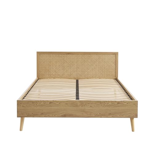 BAÏTA Doppelbett INES Rattan 140 x 190 cm Lattenrost inkl von BAÏTA