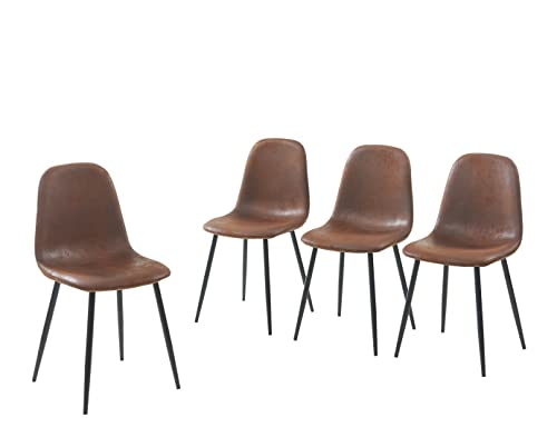 BAÏTA LENAVINTAGE Set mit 4 Stühlen, Kunstleder, braun, L44cm von BAÏTA