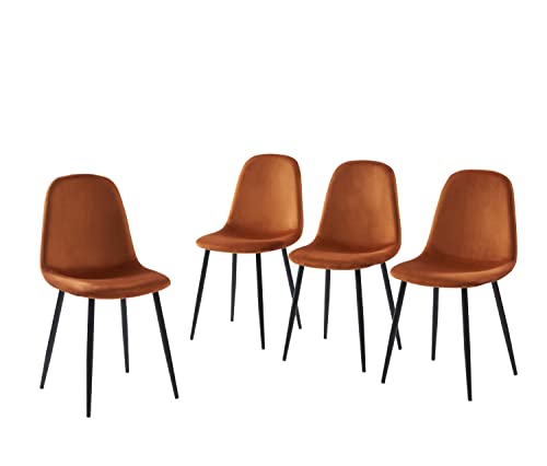 BAÏTA Lena Set mit 4 Stühlen, Metall, Rust, L44cm von BAÏTA