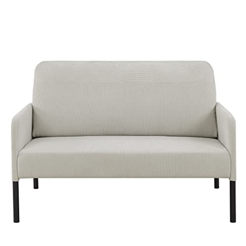BAÏTA Liam 2-Sitzer-Sofa, gerade, Cord, beige, 122 x 81 x 82 cm von BAÏTA