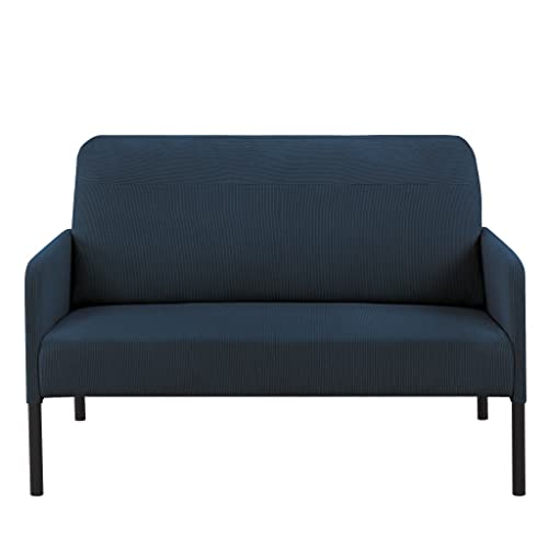 BAÏTA Liam 2-Sitzer-Sofa, gerade, Cord, blau, 122 x 81 x 82 cm von BAÏTA