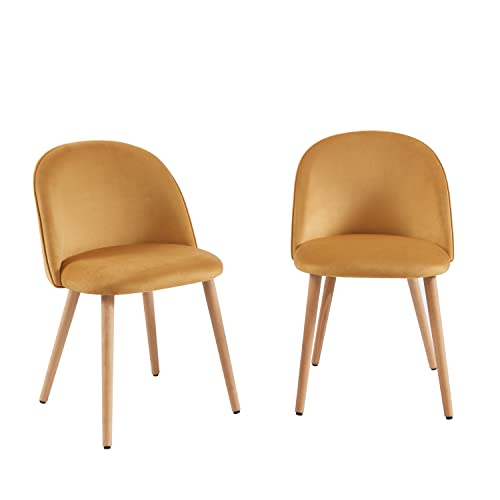 BAÏTA Macaron 2 Stühle, Ockergelb, L51cm von BAÏTA