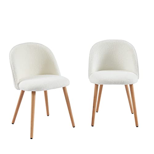 BAÏTA Macaron Set mit 2 Stühlen, Holz, weiß, L51cm von BAÏTA