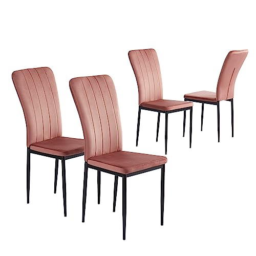 BAÏTA Poppy Set mit 4 Stühlen, Rosa, L56.5cm von BAÏTA