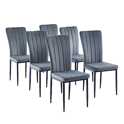 BAÏTA Poppy Set mit 6 Stühlen, anthrazit, L56.5cm von BAÏTA