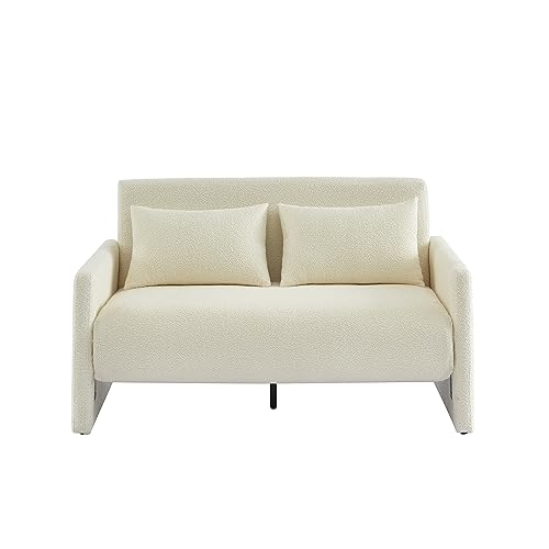 BAÏTA Schlafsofa, gerade, Stoff, Frottee, 2-Sitzer, beige, 136 x 82 x 79 cm von BAÏTA