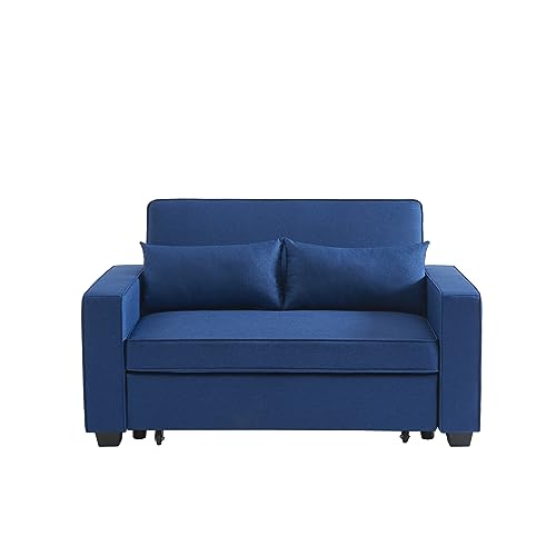 BAÏTA Schlafsofa 2-Sitzer, Stoff, blau, Dimensions du canapé : 150 x 88 x 88 cm von BAÏTA