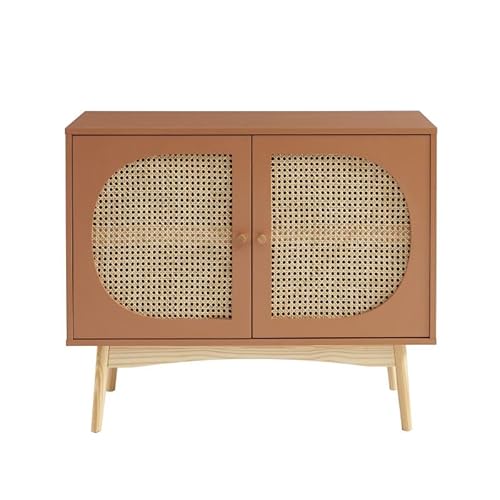 BAÏTA Sixtine-Anrichte, Terrakotta und Rattangeflecht, 90 cm von BAÏTA