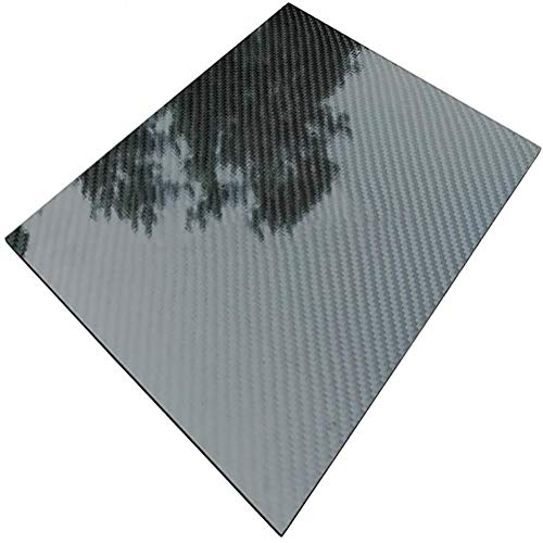 BAIWANLIN 3K Kohlefaser Platte Karbon Carbonfaserplatten Laminatplatte Schwarz Hoher Härte Twill glänzend für Drohnenrahmen Dicke: 0,2 mm,300mm*500mm von BAIWANLIN