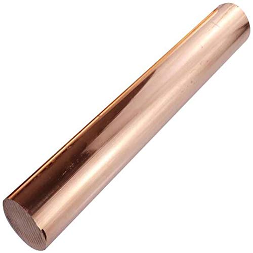 BAIWANLIN T2 Kupfer Rundstab Massiv Reines Sticks Stab Rundstangen Solide Kupferstange Kupferstäbe Round Rods Cu Length:250mm/9.8inch,15mm*250mm von BAIWANLIN