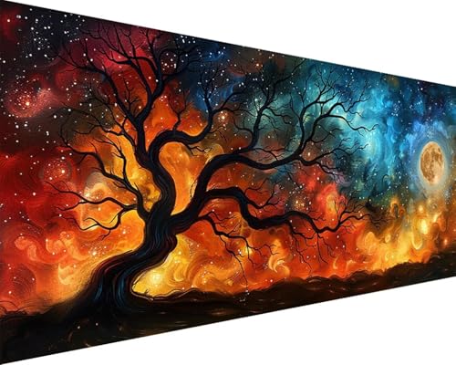 Malen Nach Zahlen Baum Malen Nach Zahlen Erwachsene Mond Paint by Numbers mit 3 Pinseln und Acrylfarben Handgemalt Ölgemälde Farbige Leinwand Set, Geschenke für Frauen, Zimmer Deko 100x200cm w3-13X Malen Nach Zahlen Baum Malen Nach Zahlen Erwachsene Mond Paint by Numbers mit 3 Pinseln und Acrylfarben Handgemalt Ölgemälde Farbige Leinwand Set, Geschenke für Frauen, Zimmer Deko 100x200cm w3-13X von BAIYAACO