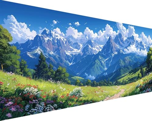 Malen Nach Zahlen Berg Malen Nach Zahlen Erwachsene Baum Paint by Numbers mit 3 Pinseln und Acrylfarben Handgemalt Ölgemälde Farbige Leinwand Set, Geschenke für Frauen, Zimmer Deko 100x200cm a3-13Q Malen Nach Zahlen Berg Malen Nach Zahlen Erwachsene Baum Paint by Numbers mit 3 Pinseln und Acrylfarben Handgemalt Ölgemälde Farbige Leinwand Set, Geschenke für Frauen, Zimmer Deko 100x200cm a3-13Q von BAIYAACO