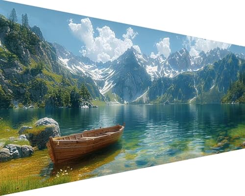 Malen Nach Zahlen Berg Malen Nach Zahlen Erwachsene Boot Paint by Numbers mit 3 Pinseln und Acrylfarben Handgemalt Ölgemälde Farbige Leinwand Set, Geschenke für Frauen, Zimmer Deko 100x200cm h3-25F Malen Nach Zahlen Berg Malen Nach Zahlen Erwachsene Boot Paint by Numbers mit 3 Pinseln und Acrylfarben Handgemalt Ölgemälde Farbige Leinwand Set, Geschenke für Frauen, Zimmer Deko 100x200cm h3-25F von BAIYAACO