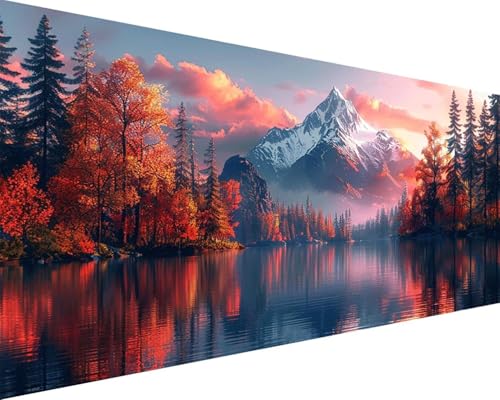 Malen Nach Zahlen Berg Malen Nach Zahlen Erwachsene Fallen Paint by Numbers mit 3 Pinseln und Acrylfarben Handgemalt Ölgemälde Farbige Leinwand Set, Geschenke für Frauen, Zimmer Deko 40x80cm e3-23Z Malen Nach Zahlen Berg Malen Nach Zahlen Erwachsene Fallen Paint by Numbers mit 3 Pinseln und Acrylfarben Handgemalt Ölgemälde Farbige Leinwand Set, Geschenke für Frauen, Zimmer Deko 40x80cm e3-23Z von BAIYAACO
