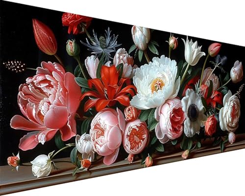 Malen Nach Zahlen Blume Malen Nach Zahlen Erwachsene Blume Paint by Numbers mit 3 Pinseln und Acrylfarben Handgemalt Ölgemälde Farbige Leinwand Set, Geschenke für Frauen, Zimmer Deko 40x80cm p3-70 Malen Nach Zahlen Blume Malen Nach Zahlen Erwachsene Blume Paint by Numbers mit 3 Pinseln und Acrylfarben Handgemalt Ölgemälde Farbige Leinwand Set, Geschenke für Frauen, Zimmer Deko 40x80cm p3-70 von BAIYAACO