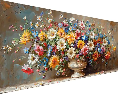 Malen Nach Zahlen Blume Malen Nach Zahlen Erwachsene Blume Paint by Numbers mit 3 Pinseln und Acrylfarben Handgemalt Ölgemälde Farbige Leinwand Set, Geschenke für Frauen, Zimmer Deko 80x160cm e3-26 Malen Nach Zahlen Blume Malen Nach Zahlen Erwachsene Blume Paint by Numbers mit 3 Pinseln und Acrylfarben Handgemalt Ölgemälde Farbige Leinwand Set, Geschenke für Frauen, Zimmer Deko 80x160cm e3-26 von BAIYAACO