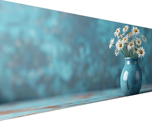 Malen Nach Zahlen Blume Malen Nach Zahlen Erwachsene Gänseblümchen Paint by Numbers Kits mit 3 - Pinseln und Acrylfarben Handgemalt Ölgemälde Farbige Leinwand Set, Geschenke für Frauen 80x160cm g3-237 von BAIYAACO