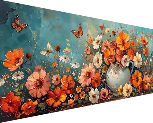 Malen Nach Zahlen Blume Malen Nach Zahlen Erwachsene Schmetterling Paint by Numbers Kits mit 3 - Pinseln und Acrylfarben Handgemalt Ölgemälde Farbige Leinwand Set, Geschenke für Frauen 30x60cm u3-276 Malen Nach Zahlen Blume Malen Nach Zahlen Erwachsene Schmetterling Paint by Numbers Kits mit 3 - Pinseln und Acrylfarben Handgemalt Ölgemälde Farbige Leinwand Set, Geschenke für Frauen 30x60cm u3-276 von BAIYAACO