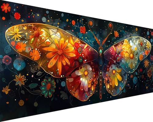 Malen Nach Zahlen Blume Malen Nach Zahlen Erwachsene Schmetterling Paint by Numbers Kits mit 3 - Pinseln und Acrylfarben Handgemalt Ölgemälde Farbige Leinwand Set, Geschenke für Frauen 40x80cm k3-6K Malen Nach Zahlen Blume Malen Nach Zahlen Erwachsene Schmetterling Paint by Numbers Kits mit 3 - Pinseln und Acrylfarben Handgemalt Ölgemälde Farbige Leinwand Set, Geschenke für Frauen 40x80cm k3-6K von BAIYAACO
